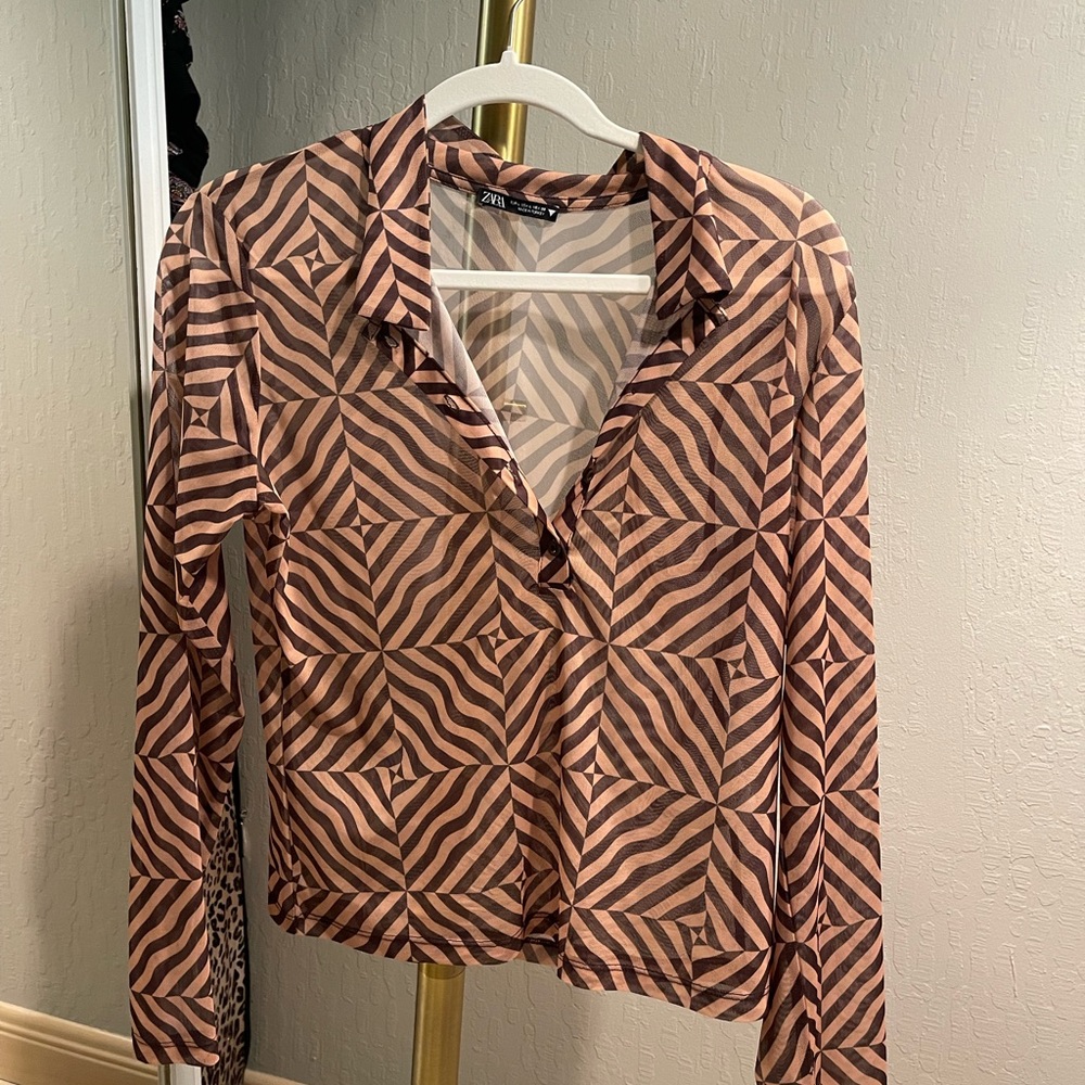 ZARA - Women’s Sheer Trendy Top